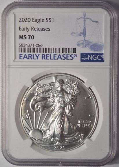 2020 American Silver Eagle NGC MS70