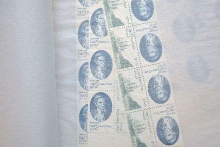 $27 Face Value in 13 Cent Captain Cook Blocks of 10 With Tabs