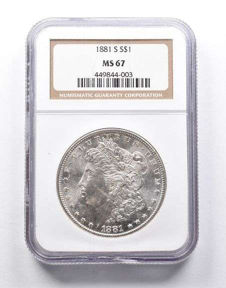 MS67 1881-S Morgan Silver Dollar NGC
