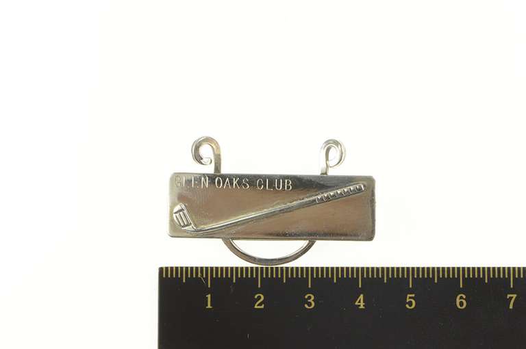 Sterling Silver Glen Oaks Club Golf Putter Bar Golfer Pin/Brooch