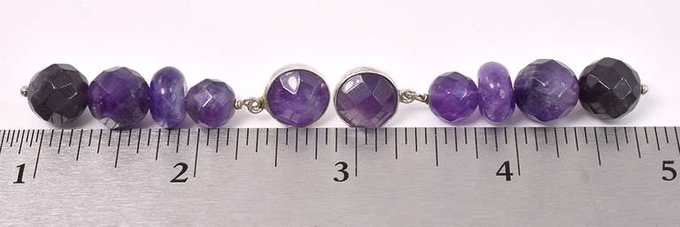 Stunning Purple Amethyst Earrings In Sterling Silver
