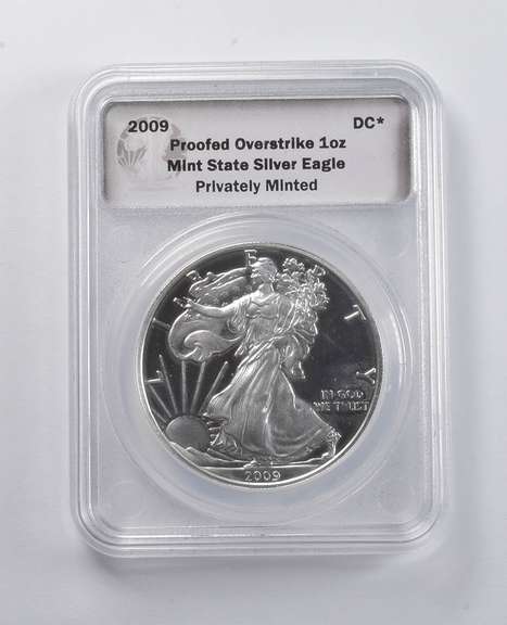 2009 DANIEL CARR PF Overstrike AMERICAN SILVER EAGLE ~Mintage 800 Only