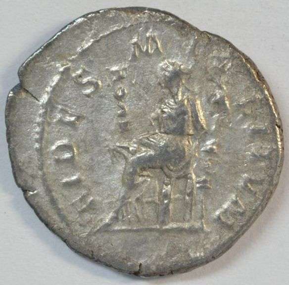 Near Mint Ancient Roman Silver Denarius of Severus Alexander, 222-235 AD