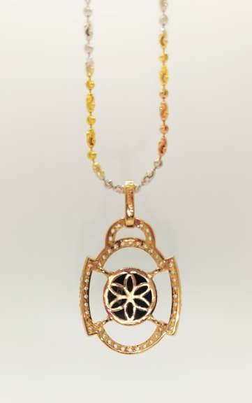 Enamoring Large 12.00CTS Cabochon-Cut Star Ruby 1.50CTW White Sapphire Pendant Necklace in Gold plated Sterling Sliver