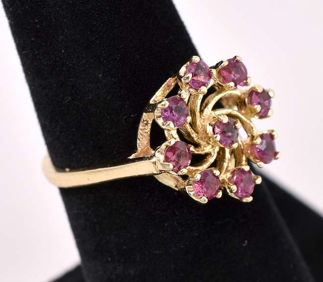 Beautiful Ruby Ring In 14K Yellow Gold