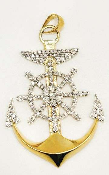 Charming 10kt Diamond Nautical Pendant