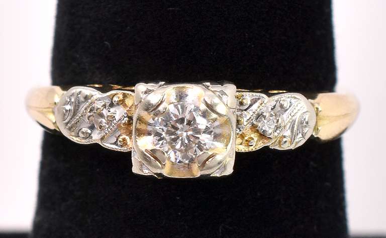 Gorgeous Diamond Ring In 14K Yellow Gold
