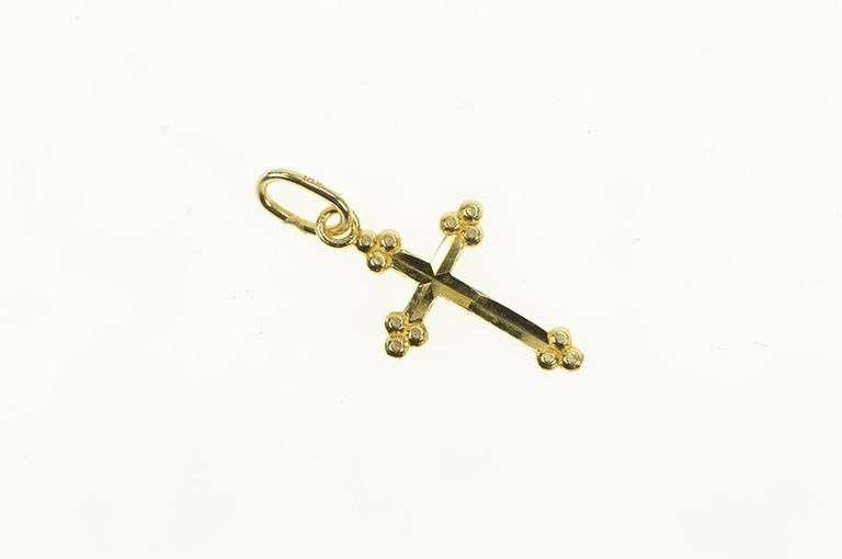 10K Yellow Gold Cross Christian Faith Symbol Vintage Charm/Pendant