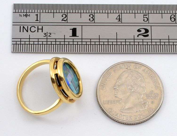 Stunning 14k Opal Mosaic Ring