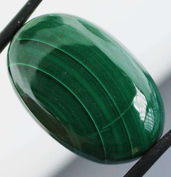 Excellent 43.77ct banded Malachite cabochon