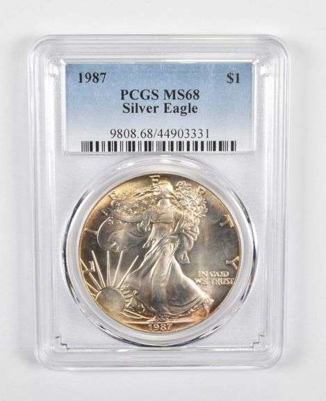 MS68 1987 American Silver Eagle - PCGS Beautiful Tone!