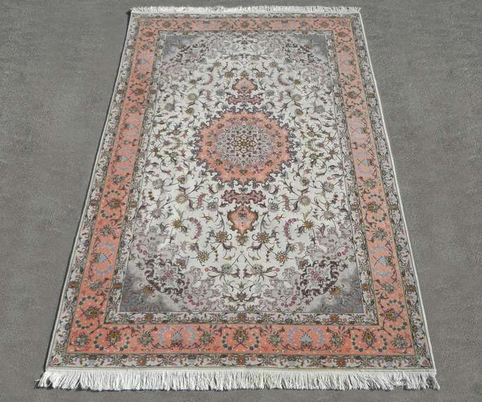 Stunning Part Silk Persian Tabriz 6.7x10