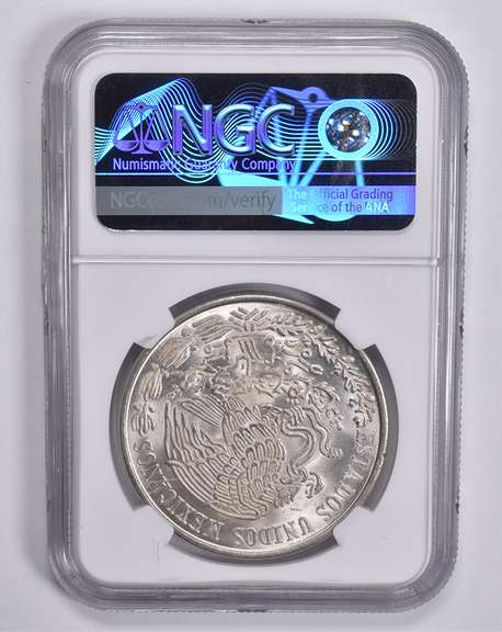 Mint Error MS66 1979 Mo Mexico Silver 100 Pesos REV Lamination NGC