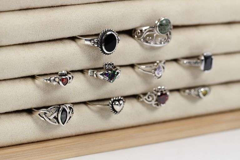 Sterling Silver Curated Ring Assortment Various Sizes & Styles (10 Ring Lot)