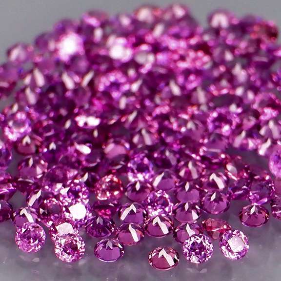 Amazing 3.03ct 165pc Rhodolite Garnet set