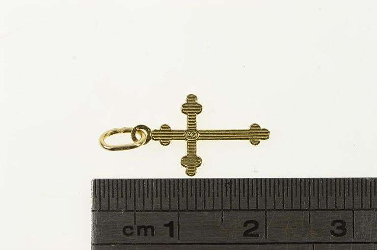 10K Yellow Gold Cross Christian Faith Symbol Vintage Charm/Pendant