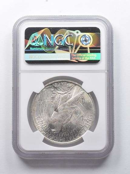 MINT ERROR MS63 1923 Peace Silver Dollar REV Lamination NGC