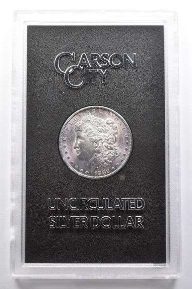 1882-CC Morgan Silver Dollar GSA Hoard AWESOME tone!