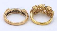 Lot of 2 Sterling Silver Cubic Zirconia Rings