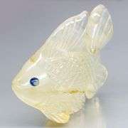 Gorgeous 45.26ct Agate and Sapphire carving