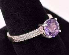 Purple Amethyst Ring In Sterling Silver