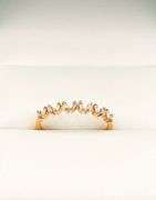 Contemporary Dominio Diamond Set 18k Rose Gold Ring