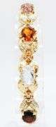 Exquisite 18k Gold Polychromatic Gemstone Bracelet