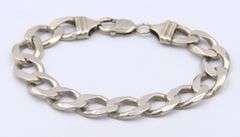 Vintage Italian 925 Sterling Silver Curb Link Bracelet