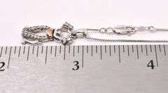 Dog Pendant Necklace In Sterling Silver