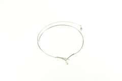 14K White Gold Vintage Pearl CZ Freeform Classic Vintage Necklace