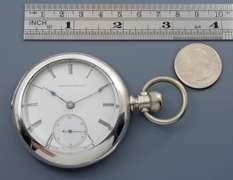 Rare 1871 National Watch Co. Coin Silver Pocket Watch