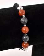 Beaded Roped Bracelet With Sterling Silver