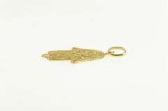 14K Yellow Gold Hamsa Trad. Protection Symbol Filigree Charm/Pendant