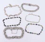 Lot of 6 Vintage 925 Sterling Silver Bracelets