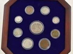 Lot (9) 1853-1865 Civil War Era U.S. Coins Collection Display Box