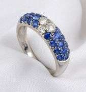 Gorgeous 18k WG Sapphire & Diamond Ring