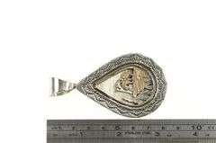 Sterling Silver 14K Gold Ray Tafoya Navajo Horse Shadow Box Pendant