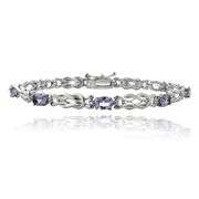Amethyst & Diamond Accent Bracelet