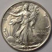 1944 Walking Liberty Half Dollar BU