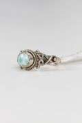 Sterling Silver Natural Larimar Gemstone Ring Size 6