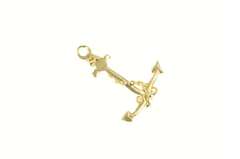 14K Yellow Gold 3D Anchor Hope Symbol Sailing Nautical Charm/Pendant