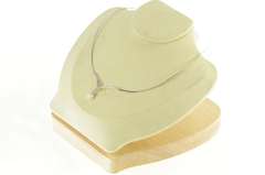 14K White Gold Vintage Pearl CZ Freeform Classic Vintage Necklace