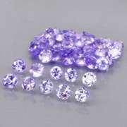 Heavy flashing 4.22ct diamond cut Tanzanite set