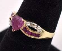 Stunning Ruby Ring In Yellow Gold