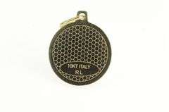 10K Yellow Gold Enamel Jesus Christian Crown Of Thorns Charm/Pendant