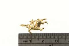 14K Yellow Gold Ram Aries Zodiac Sign Star Symbol Charm/Pendant