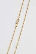 14k Yellow Gold Solid Diamond-Cut Rope Link Chain 1.6mm Necklace 22"