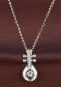 Sterling Silver Musical instrument Dancing Stone Pendant