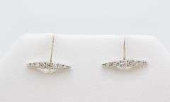Sharp 18k White Gold Diamond Set Earrings
