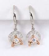 Sweet 14k WG Dangle Earrings